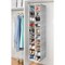 mDesign Large 20 Shelf Fabric Over Rod Closet Hanging Storage Unit